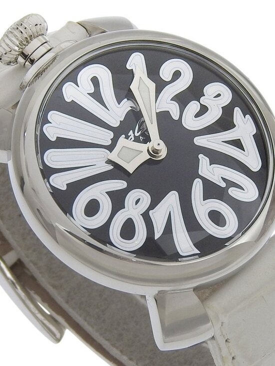 Gaga Milano Manuale 40 Watches 5020 black blackDial Stainless Steel/Emboss... main image 8